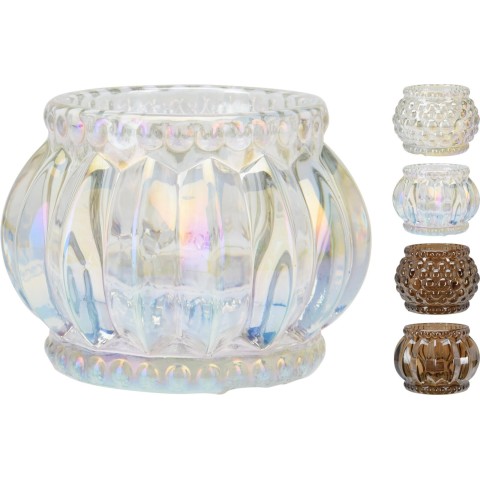 P-TEALIGHT VETRO 7CM 4ASS